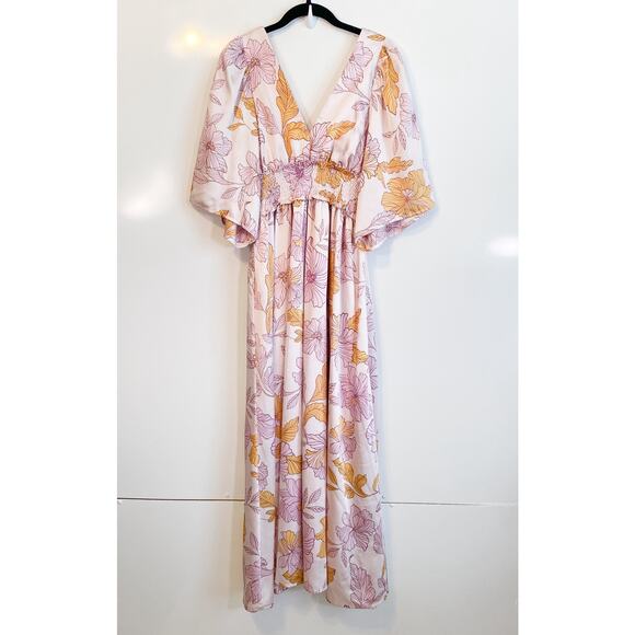 Anthropologie En Saison NWT Jejune Smocked Floral Midi Dress - Picture 5 of 9